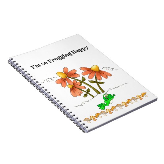 Frogging Happy Mushroom Notebook Notizblock (Rechte Seite)