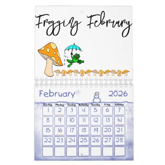Frogging-Kalender 2023 - Mushroom Kalender (Feb 2026)