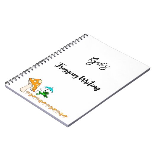 Frogging Writing Mushroom-Notebook Notizblock (Linke Seite)