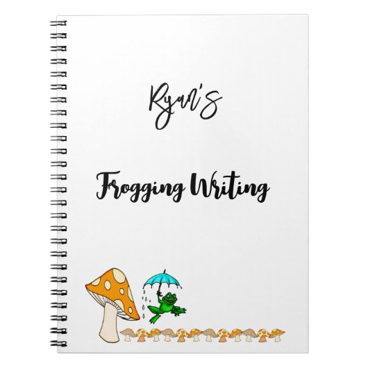 Frogging Writing Mushroom-Notebook Notizblock (Vorderseite)