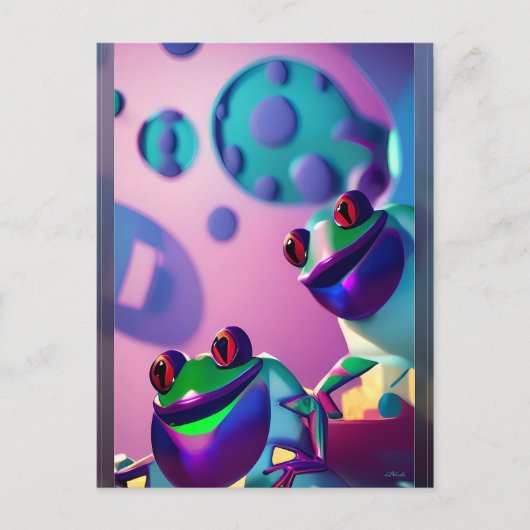 Froggled Ken Gage Fantasy Frog Postkarte (Vorderseite)