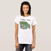 Froggy-Art - der Baum-Frosch des Weiß T-Shirt (Vorne ganz)