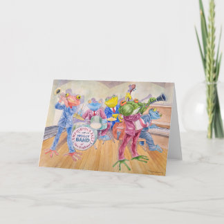 „Froggy Band“ Greeting Card Karte