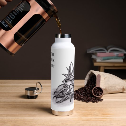 Froggy , Bearbeiten Sie Ihren Text Trinkflasche (Kaffee)