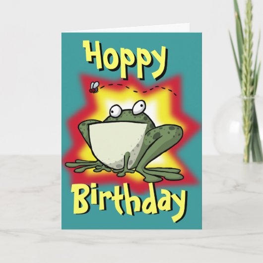 Froggy Birthday Card Karte (Vorderseite)
