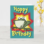 Froggy Birthday Card Karte (Gelbe Blume)