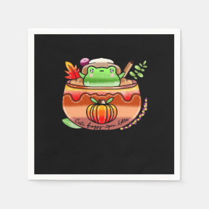Froggy Delight Pumpkin Gewürz Latte Saison Serviette