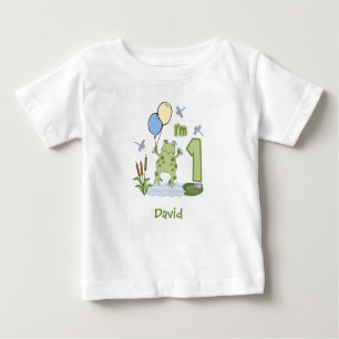 Froggy First Birthday Baby Bodysuit Baby T-shirt