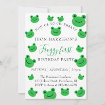 Froggy First Birthday Party Croaking Amphibien