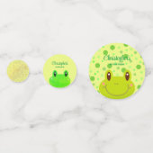 Froggy First Birthday Party Frog Confetti Konfetti (Vorderseiten)