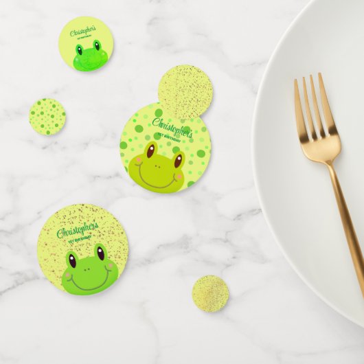 Froggy First Birthday Party Frog Confetti Konfetti (Gruppe)
