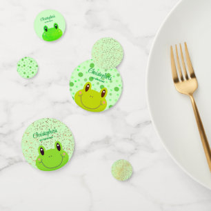 Froggy First Birthday Party Frog Konfetti
