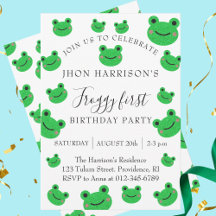 Froggy First Birthday Party Green Frog