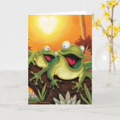 Froggy-Freunde Karte (Gelbe Blume)