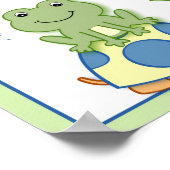 Froggy Frog Turtle Kinderzimmer Wall Art Name Prin Poster (Ecke)