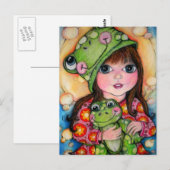 Froggy Fun - Ribbit - Frosch-Design Postkarte (Vorne/Hinten)