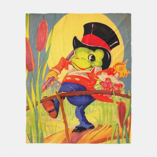 Froggy gone a courtin" fleecedecke (Vorderseite)