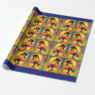 Froggy gone a courtin" geschenkpapier