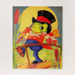 Froggy gone a courtin" puzzle