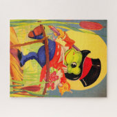 Froggy gone a courtin" puzzle (Horizontal)