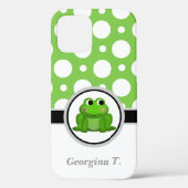 Froggy Green und White Polka Dot Case-Mate iPhone Hülle (Rückseite)