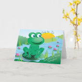 Froggy - Gruß-Karte Karte (Gelbe Blume)