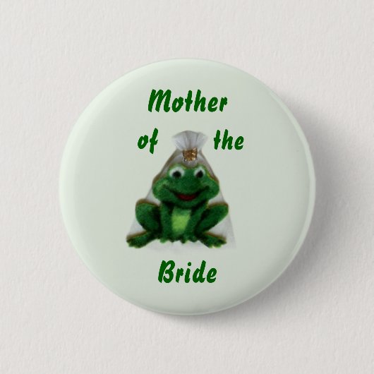 Froggy-Hochzeit - die Familien-Knopf der Braut - Button (Vorderseite)