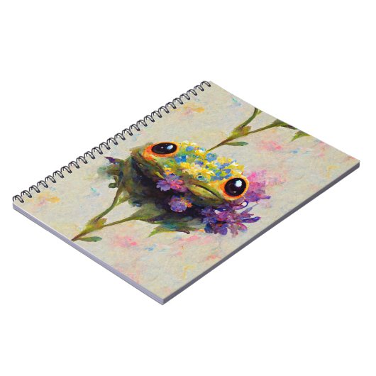 Froggy Journal - niedlicher impressionistischer Fr Notizblock (Linke Seite)
