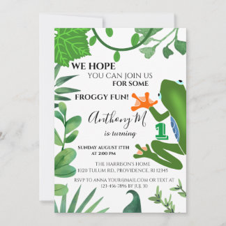 Froggy Kindergeburtstag Party Einladung