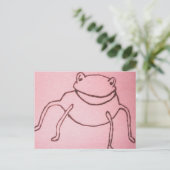 Froggy log legs in pink postkarte (Stehend Vorderseite)