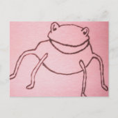 Froggy log legs in pink postkarte (Vorderseite)