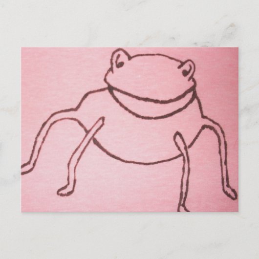 Froggy log legs in pink postkarte (Vorderseite)