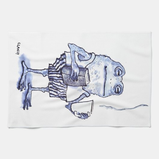 Froggy Mornings Geschirrtuch (Horizontal)