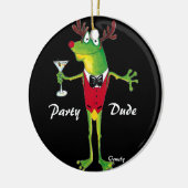 Froggy-Party-Typverzierung Keramikornament (Links)