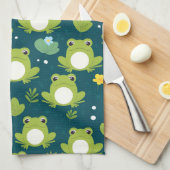 Froggy Pattern Geschirrtuch (Viertel Falte)