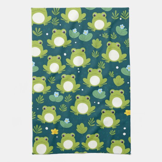 Froggy Pattern Geschirrtuch (Vertikal)