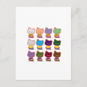 FROGGY PATTERN POSTKARTE