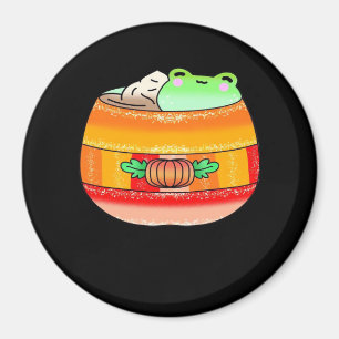 Froggy Pumpkin Spice Potion Latte Lover Magnet