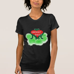Froggy-Regeln, Frosch u. Herz auf T-Shirt