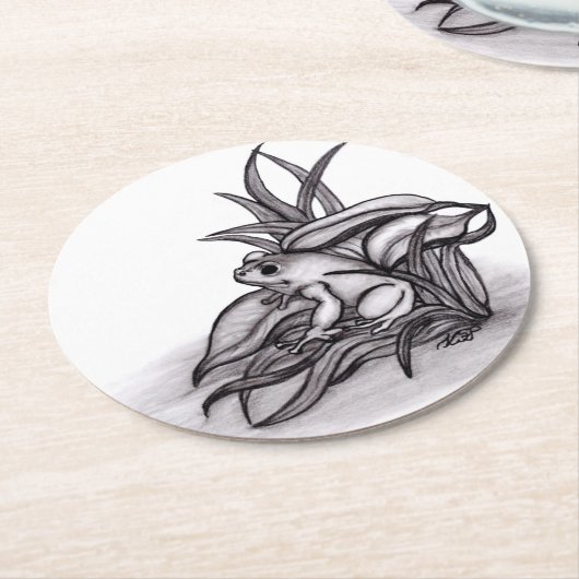 Froggy Runder Pappuntersetzer (Angewinkelt)