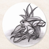 Froggy Runder Pappuntersetzer (Vorderseite)