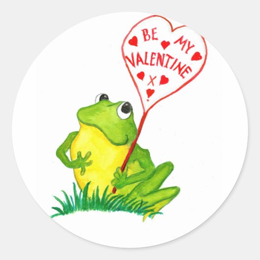 Froggy Valentine Stickers (Vorderseite)