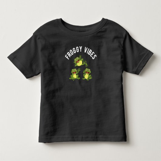 FROGGY VIBES FUNNY FROG LOVERS KINDER KLEINKIND T-SHIRT (Vorderseite)