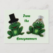 Froggy Wedding - Flitterwochen Postkarte (Vorderseite)