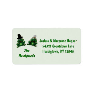 Froggy Wedding - New Address Labels Adressaufkleber