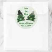 Froggy Wedding - Save the Date Stickers (Tasche)