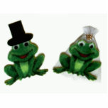 Froggy Wedding Skulptur Freistehende Fotoskulptur<br><div class="desc">Hochzeitskulptur</div>