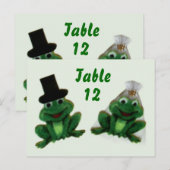 Froggy Wedding - Tischnummer Postkarte (Vorne/Hinten)