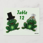 Froggy Wedding - Tischnummer Postkarte (Rückseite)