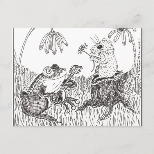 Froggy Went A-Courtin' Postkarte (Vorderseite)
